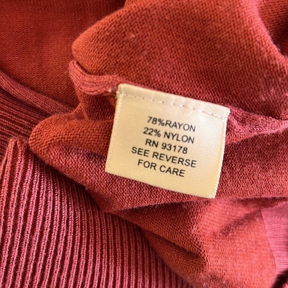 Philosphy Red Sweater with Gold Button Detail - Picture 8 of 10